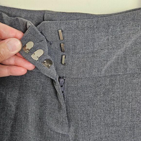 Kenneth Cole Women's Gray Dress Pants Size 12 Work Career Elegant Chic Mid Rise - Picture 5 of 7